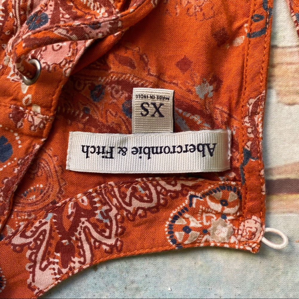 Abercrombie&Fitch long sleeve romper burnt orange - Picture 7 of 8